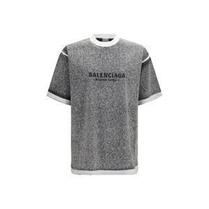 Balenciaga Gray Cotton Men's T-Shirt